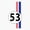 1pcs, variant on Number Fifty Three Retro Racing Car Sticker