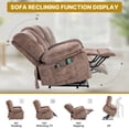 thumbnail image 4 of Power Lift Recliner Chair for Elderly, HSUNNS Massage and Heat Function Reclining Chair with Remote Control, Side Pockets, Velvet Upholstered Living Room Chair Single Sofa, Gray, 4 of 10