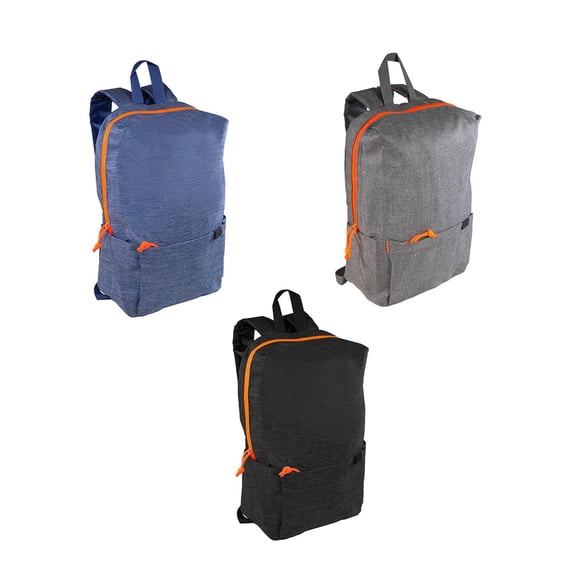 Paquete 50 piezas Mochila compacta con bolsillo frontal negro 31 x 48 x 17.5