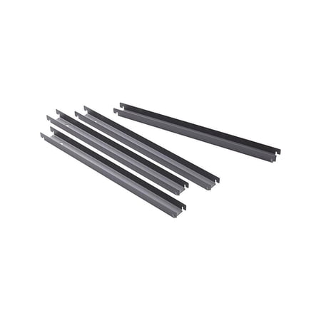 Lorell 60565 Lateral File Front-to-back Rail Kit, Black - 1 Box (4 Units)