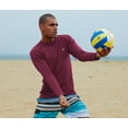 thumbnail image 5 of Tyhengta Men's Long Sleeve Swim Shirts Rashguard UPF 50+ UV Sun Protection Shirt Athletic Workout Running Hiking T-Shirt Swimwear Burgundy 2XL, 5 of 8