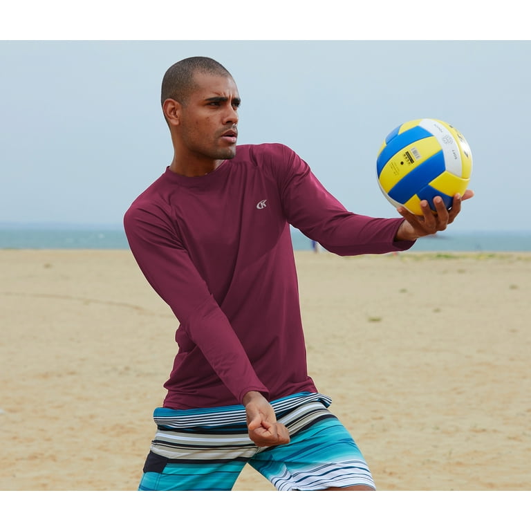 Tyhengta Men's Long Sleeve Swim Shirts Rashguard UPF 50+ UV Sun
