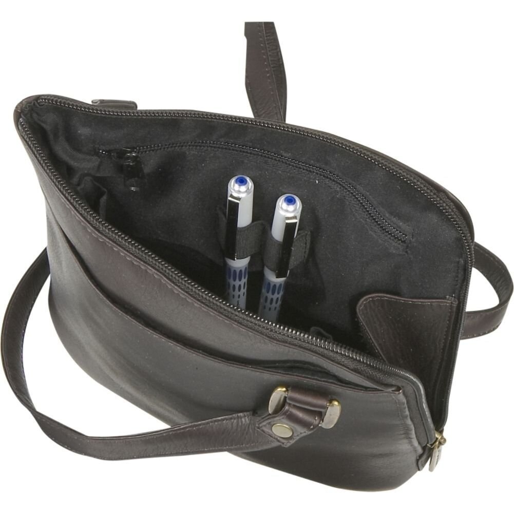 Le Donne Leather L-Zip Crossbody Shoulder Bag LD-808 - image 2 of 4