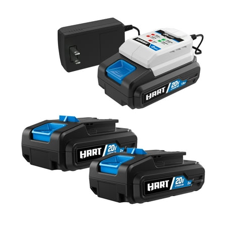 HART 2-pack 20-Volt 2Ah Batteries and 2Ah Battery Bundle