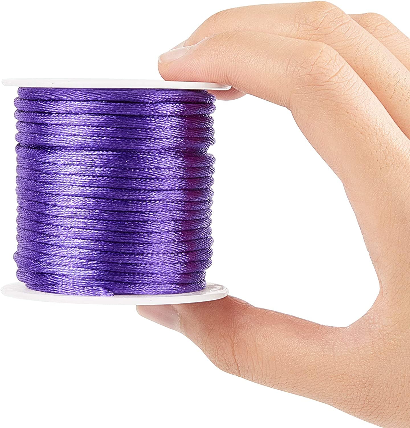 1roll 2mm Nylon String 40 Yards Rattail Satin Cords Tail Cord Bracelet  String Thread Chinese Knotting Cord For Braid Hair Jewelry Making Crafting  Chri