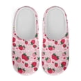 thumbnail image 2 of Psesaysky Soft Indoor Closed Toe Slippers Non-slip Sole Lightweight House Slippers Bedroom Home Shoes Cute Strawberry Floral Print, Size 6-7, 2 of 7