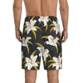thumbnail image 2 of Yiaed Lilies Flowers for Men's Soft Sleep Pajama Short Lounging Pajama Shorts-Small, 2 of 8