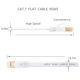 thumbnail image 3 of Cable de red tipo Cat7, oficina en casa, hotel, cable plano para Internet, cable Ethernet, tipo plano, blanco, 5 metros Inevent EL4498-11, 3 of 7