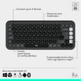 thumbnail image 5 of Logitech POP ICON Combo, Bluetooth Keyboard and Mouse Combo, Comfortable Typing, programmable Keys and Buttons, Quiet clicks, Easy-Switch up to 3 Devices - Graphite and Off-White, 5 of 8