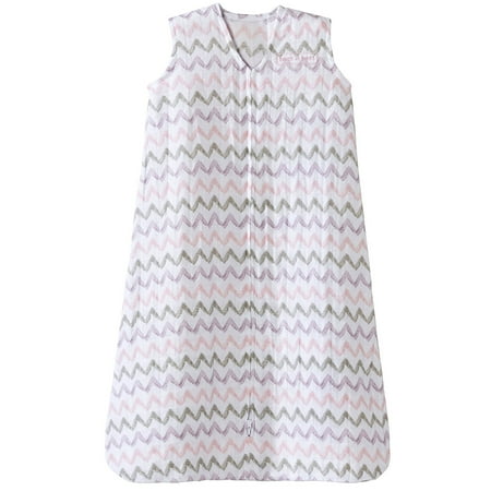 - Halo 100% Cotton Muslin Baby Girl Sleepsack Wearable Blanket, Pink Chevron, Large