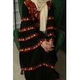 thumbnail image 1 of The Modern Red Tatreez Embroidered Layered Ruffles Palestinian Thobe, 1 of 1