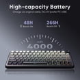 thumbnail image 4 of RedThunder K75 Wireless Mechanical Gaming Keyboard, 75% Hot Swappable Creamy Keyboard with Knob, RGB Backlit, Pre-lubed Linear Sw, 4 of 9