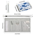 thumbnail image 3 of JIALIOU Nylon Trifold Card Wallet with ID Window Zipper Pocket for Men Women Teen Blue Flower Easter Bunny Silhouette, 3 of 7