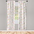 thumbnail image 3 of Ambesonne Fruit Curtains, Lemon Pear Pineapple, Pair of 28"x95", Multicolor, 3 of 5