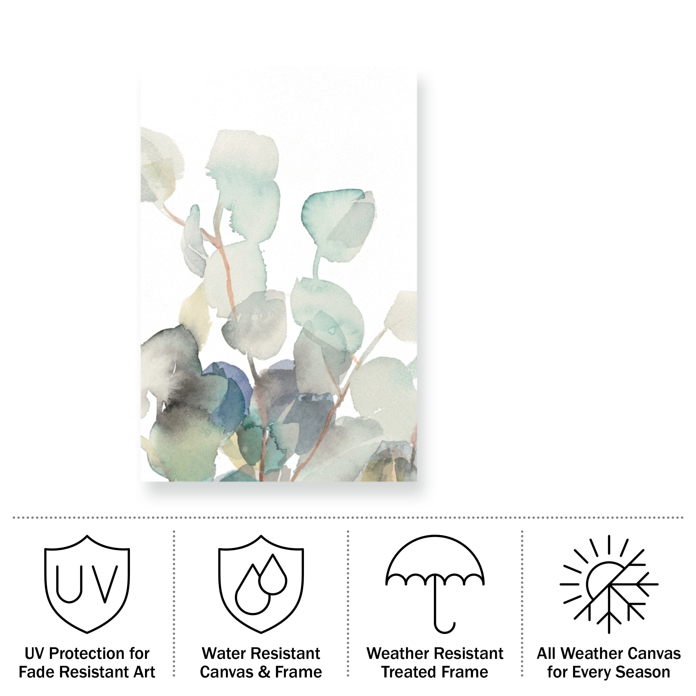 Danhui Nai 'Eucalyptus III White Crop' Outdoor All-Weather Wall Decor