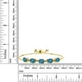 thumbnail image 2 of Gem Stone King 18K Yellow Gold Plated Silver London Blue Topaz and Yellow Citrine Tennis Bracelet for Women (7.78 Cttw, Gemstone Birthstone, Fully Adjustable up to 9 inch), 2 of 4