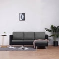 thumbnail image 1 of vidaXL 3-Seater Sofa with Cushions Black Faux Leather, 1 of 5