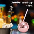 thumbnail image 3 of Batería de Cocina Copas de bola de espejo de discoteca de 600 ml Copa de vino de paja para fiesta de cóctel (C) Likrtyny Libre de BPA, 3 of 9