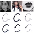 thumbnail image 3 of Lip Ring No Piercing Stainless Steel Decorative Fake Nose Ring Faux Lip Hoop, 3 of 10