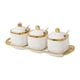 thumbnail image 3 of Tarro de cerámica para especias de gran capacidad con tapa, elegante caja para especias, condimentos de cocina Blanco, 3 of 9