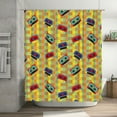 thumbnail image 5 of Rateoe 90s Audio Tape Shower Curtain - Fancy Bathroom Shower Curtain Sets - Waterproof Shower Curtain with Hooks with 12 Plastic Hooks 72x72 Inches, 5 of 5