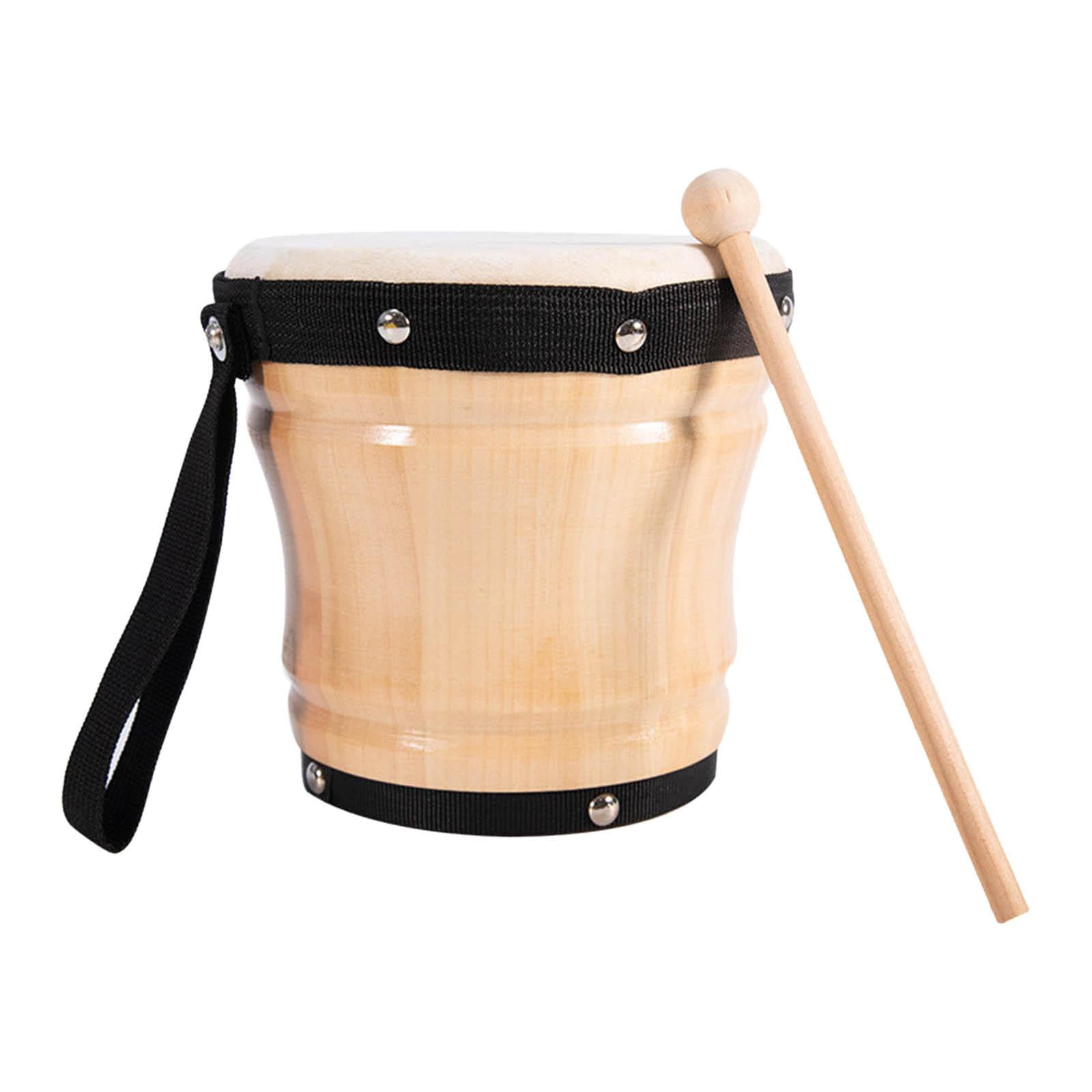 Wood s Drum 15x15cm Wood Painted Drum Percussion Instruments Drum Musical Instrument Hand Drum for Kids Adults Beginners
