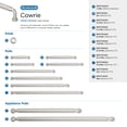 thumbnail image 6 of Amerock Cowrie 5-1/16 inch (128mm) Center-to-Center Satin Nickel Cabinet Pull, 6 of 6