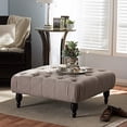 thumbnail image 3 of Baxton Studio Keswick Linen Modern Tufted Ottoman, Beige, 3 of 5