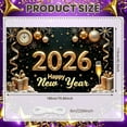 thumbnail image 2 of Gold Theme Happy New Year Banner Snowflake Design 2026 New Year Display Gift Decoration Champagne Festive New Year Backdrop for New Year Party New Year's Eve Family Gathering, 2 of 9