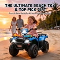 thumbnail image 7 of KEEPSUN 24V Kids ATV, Ride on Toys for Toddlers, 4 Wheeler Electric Quad with Music, Spring Suspension, LED Lights, 2 Storage Racks, Ride On Car Gift for Boys Girls Ages 2-4 - Blue, 7 of 7