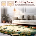 thumbnail image 2 of ODIKA 8'x10' Machine Washable Non-Slip Area Rug, Maximalist Jungle Boho Featuring Scatter and Rosebud Fantasy High Traffic Rug, Beige, 198470, 2 of 7
