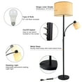 thumbnail image 4 of DingLiLighting Nordic Vertical LED Adjustable LED Floor Lamp Black Lighting Fixture Drum Shade E26 for Study Room (2 Bulbs Included), 4 of 6