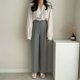thumbnail image 3 of Camisa de mujer manga larga con cuello en V blusa suelta informal transpirable, blanco sidaley AP001131-01, 3 of 7