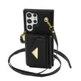 thumbnail image 3 of Nalacover Case for Samsung Galaxy S22 Ultra, Crossbody Wallet Case with Card Slots Holder, PU Leather Lanyard Shoulder Strap Purse Cover with Kickstand Shockproof Case, Black, 3 of 10
