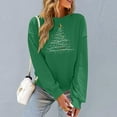 thumbnail image 7 of VKOYWKM Christmas Sweatshirts for Women Oversized Crewneck Sweatshirt Long Sleeve Merry Xmas Tree Print Pullover Fleece Holiday Family Party Sweatshirt, 7 of 7