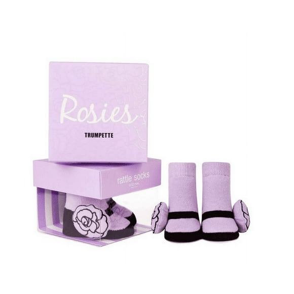 Chaussettes - Trumpette - Rose Hochet Lavande Bébé Accessoires 0-12 Mois