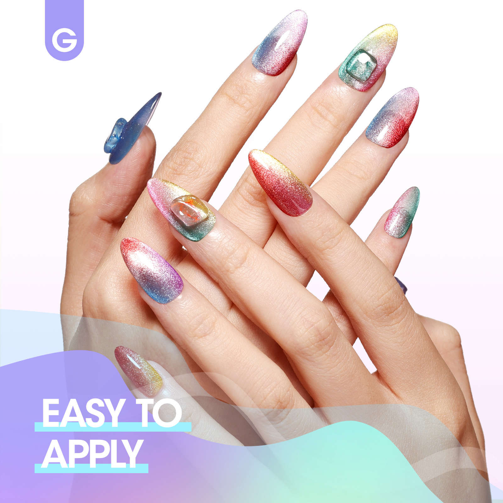 Gellen Ice Glassy Gel Nail Polish Kit - 6 Colors photo 5