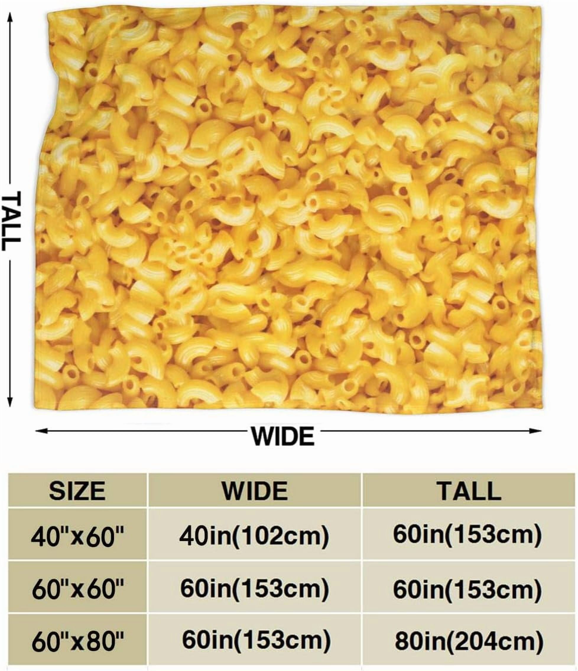 Macaroni and Cheese Blanket,Fleece Throw Blanket Super Soft Warm Therma Plush Bed Couch Living Room