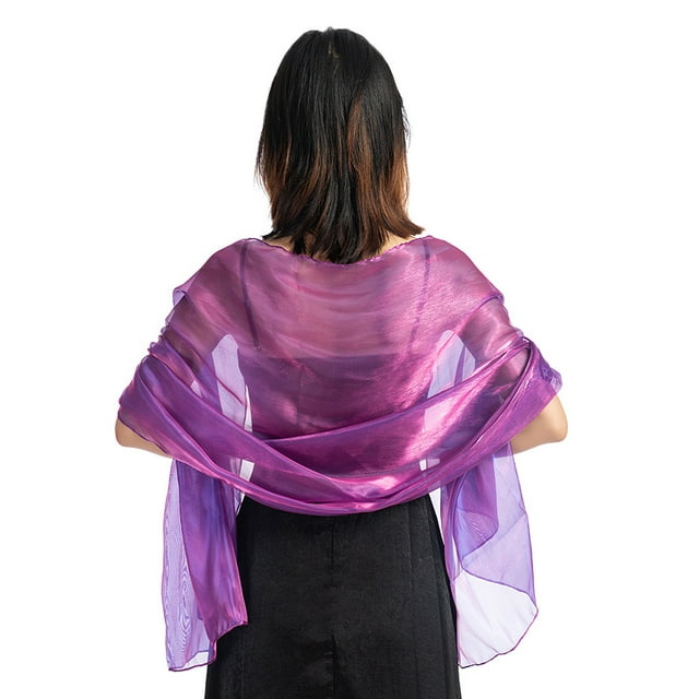 Prolriy Châles pour Femmes Châle Châle Enveloppe Mariage Femmes Foulard Soirée Femmes Couleur Unie Accessoire Robe de Soirée Foulard pour Femmes U
