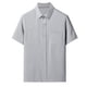 thumbnail image 1 of Camisas Vaqueras Para Hombre Camisas de manga corta para hombres de edad y ancianos Camisas finas de verano para hombres Camisas sueltas casuales para ancianos (Grey, XXL), 1 of 3