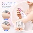 thumbnail image 2 of Mini Epilator, Facial Hair Remover for Women, Full Body Smooth Glide Epilator, Portable Electric Lady Shaver for Face, Armpits, Arms, Bikini, and Legs, with 9-Tweezers with LED for Precision, 2 of 8