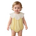 thumbnail image 5 of RMGVDSD Newborn Baby Girl Clothes Sleeveless Bubble Romper, Newborn Infant Bodysuit Playsuit Snap Crotch Baby Onesie Fashion Clothes, 5 of 5