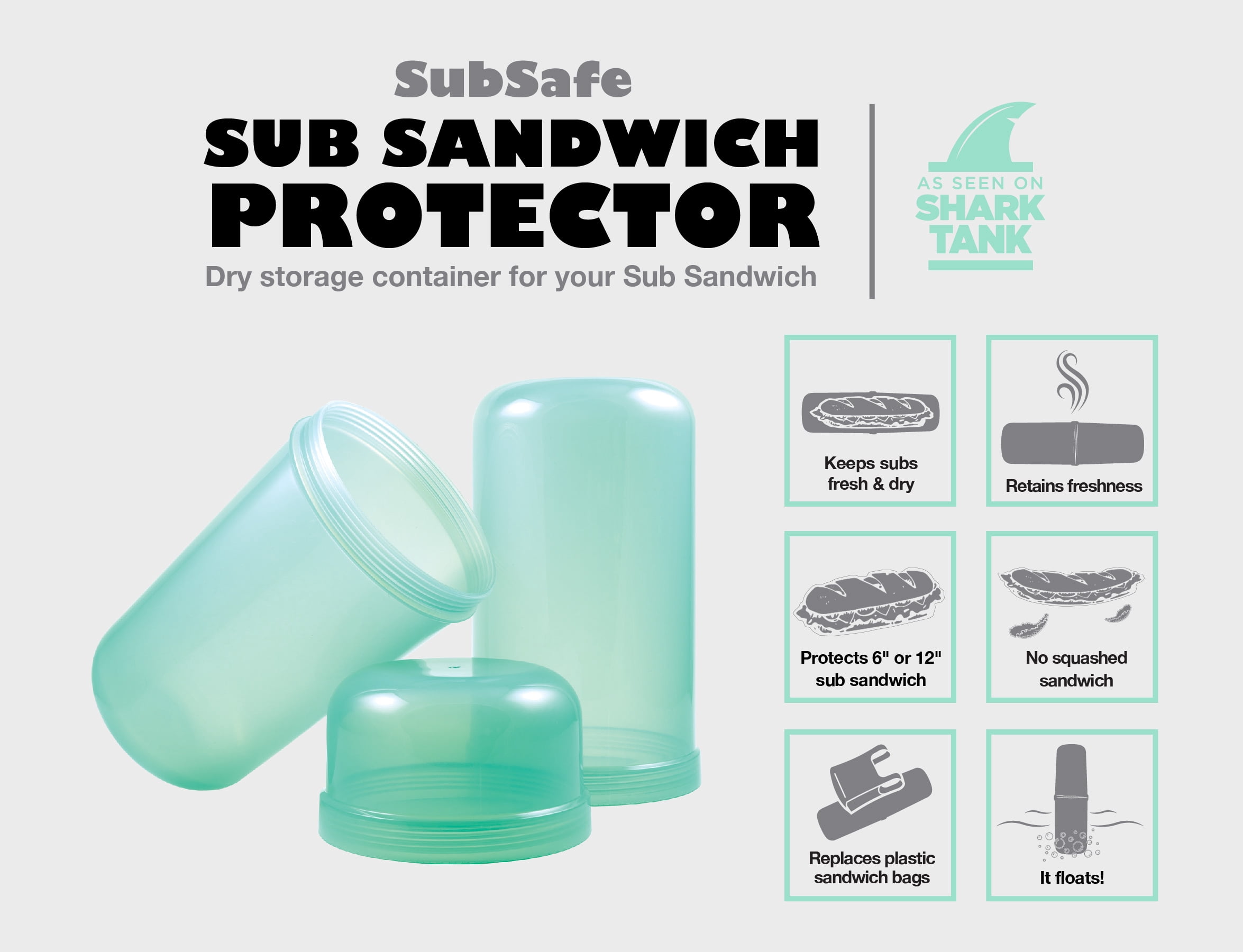 SubSafe SubSafe Sub Sandwich Food Storage Container