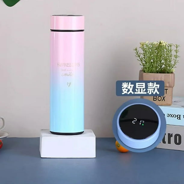 Botella de agua inteligente de 450ML, termo de acero inoxidable, frascos de vacío, pantalla de temperatura inteligente, taza de café