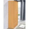 thumbnail image 4 of Hodedah 2 Door Armoire with 2 Drawers and Clothing Rod in Beech, 4 of 6