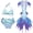 Light Purple, variant on Girls Swim Suits Fish Scale Print Halter Lace Up Bikini Tail 3 Piece Set Athletic Swimwear Purple 4-6 Years