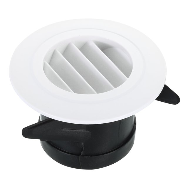 Unique Bargains Grille d'Aération Ronde 3 Pouces, Diffuseur de Plafond avec Écran Blanc