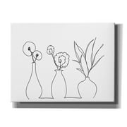 Epic Graffiti 'Floral Set Still Life 4' by Line and Brush, Canvas Wall Art, 16"x12"