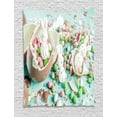 thumbnail image 1 of Easter Bunny Tapestry, Photo of Chocolate Eggs Sweet Holidays Gifts in Pastel Colors Spring Time, Wall Hanging for Bedroom Living Room Dorm Decor, 60"W X 80"L, Multicolor, by Ambesonne, 1 of 2