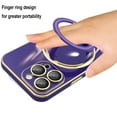 thumbnail image 4 of Dteck Invisible Stand Magnetic for iPhone 14 Plus Case,Compatible with MagSafe,Rotatable Ring Holder Gold Plating TPU Shockproof Protective Case with Camera Lens Protector for iPhone 14 Plus,Purple, 4 of 5